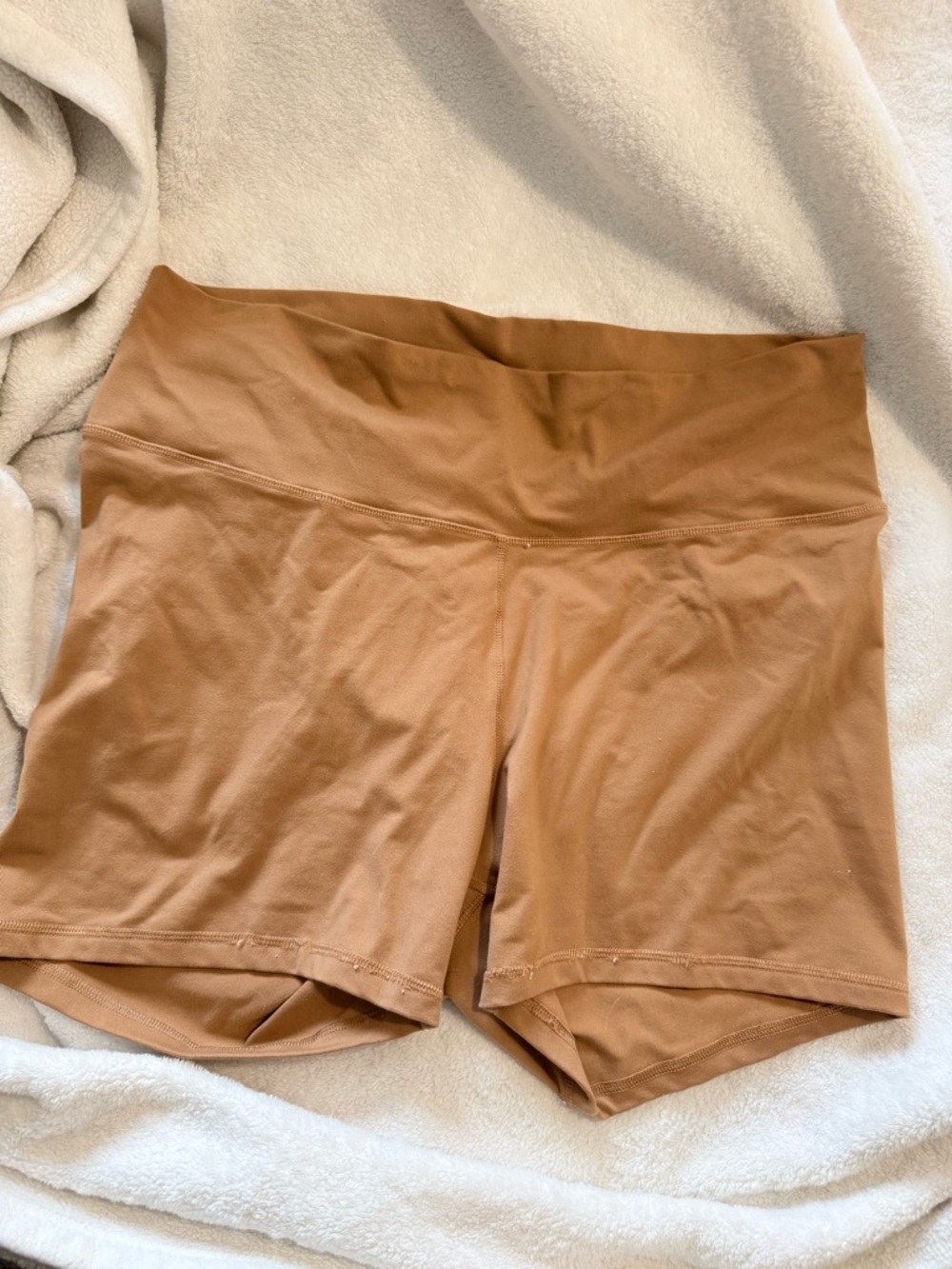 Old Navy Women's Camel/Tan High-Waist Bike Shorts